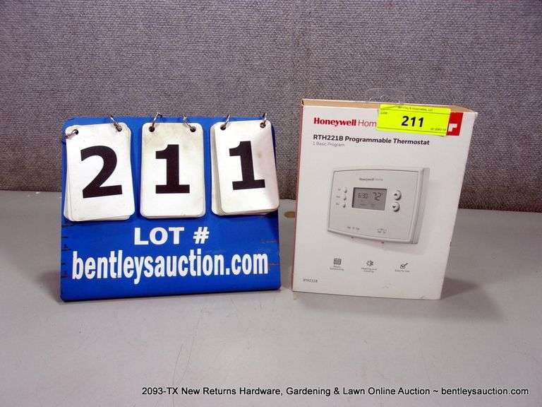 HONEYWELL RTH221B PROGRAMMABLE THERMOSTAT Bentley & Associates, LLC