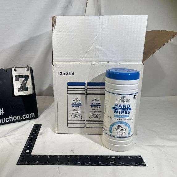 (12) JUNIPER HAND SANITIZING WIPES Bentley & Associates, LLC