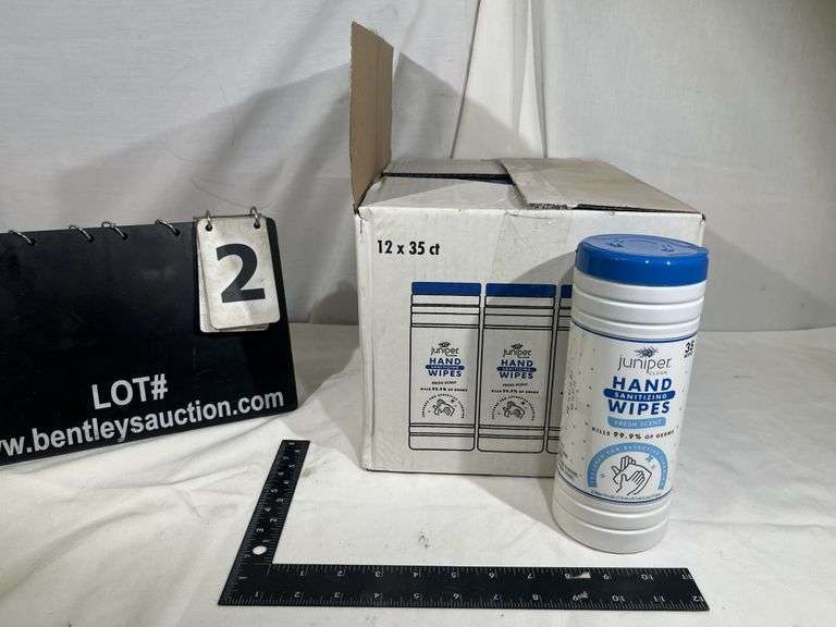 (12) JUNIPER HAND SANITIZING WIPES Bentley & Associates, LLC