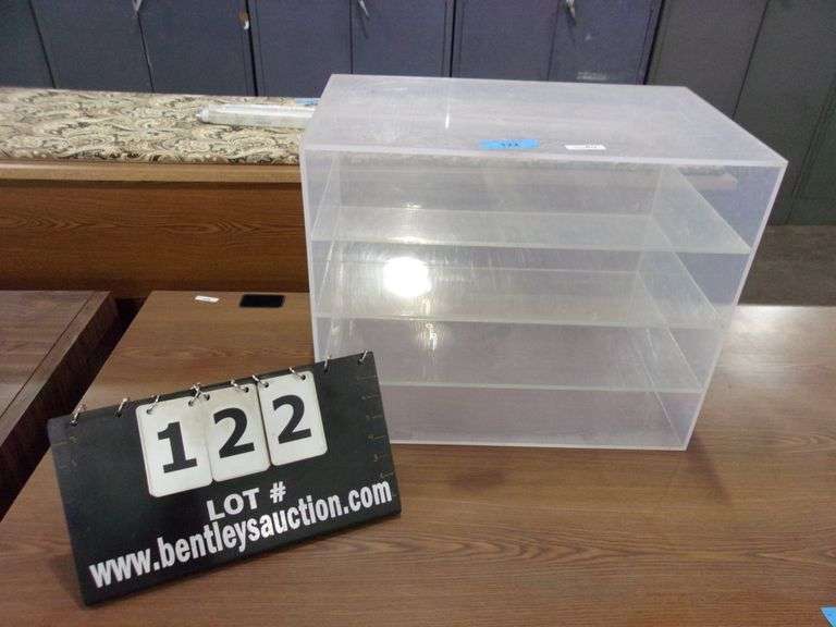 CLEAR PLASTIC DESK TOP ORGANIZING SHELF Bentley & Associates, LLC