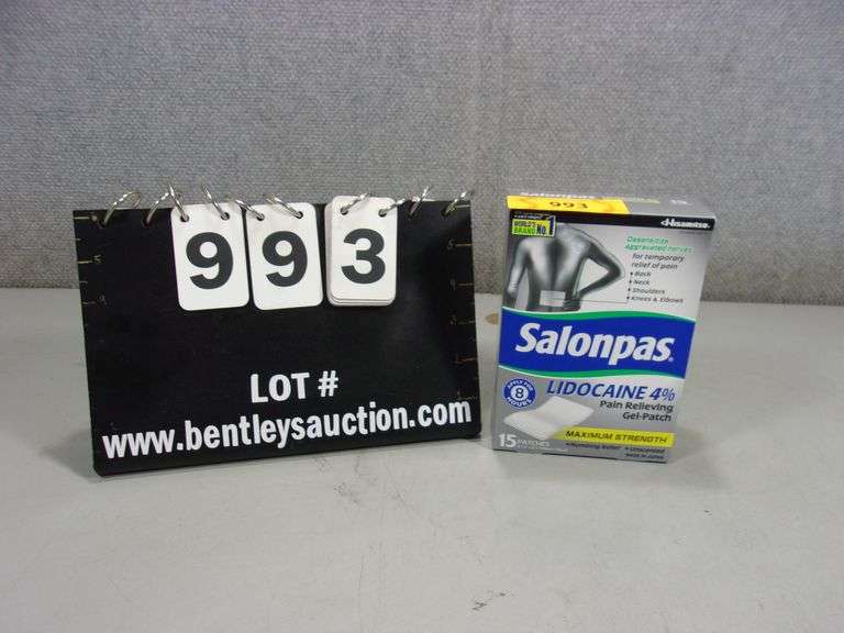 SALONPAS LIDOCAINE 4 PAIN RELIEVING GEL PATCH 15 QTY. Bentley