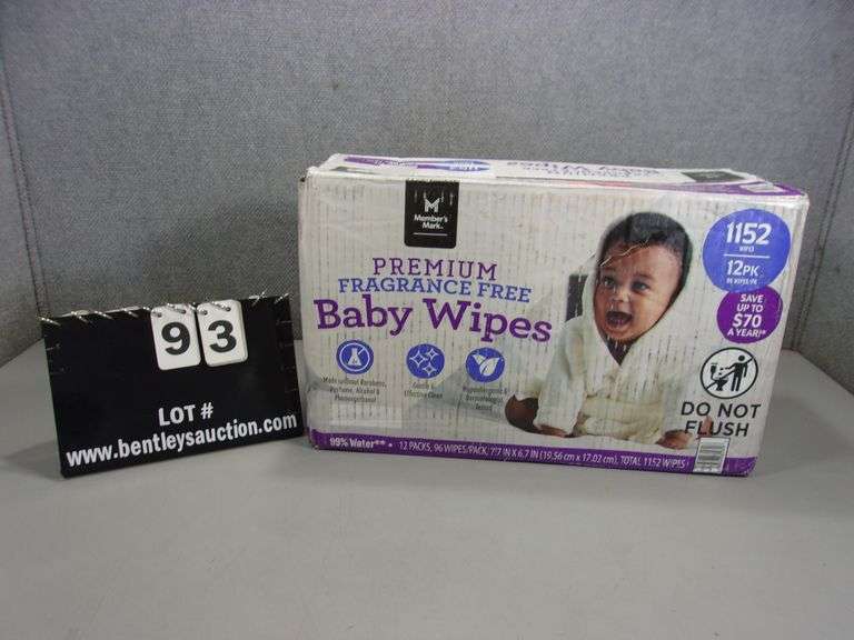 MEMBERS MARK FRAGRANCE FREE BABY WIPES 12 PACK 1152 WIPES TOTAL