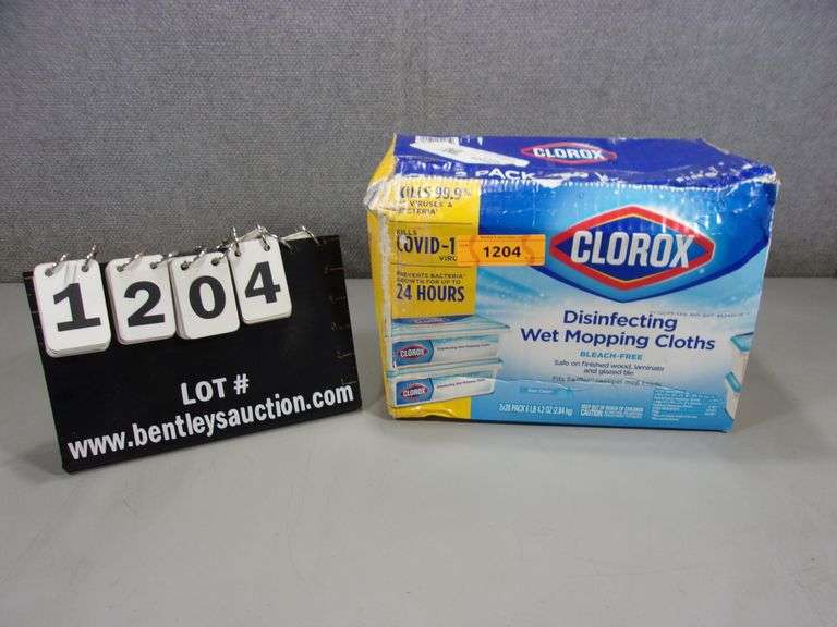 Clorox disinfecting wet mopping cloths 2 x 28 packs bentley