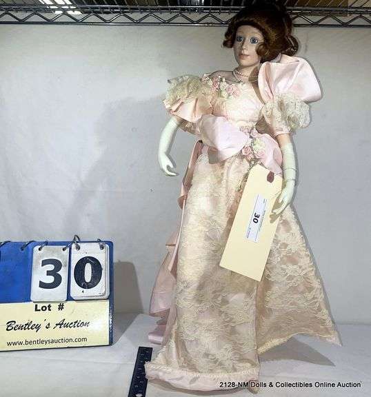 PORCELAIN DOLL **STAND NOT INCLUDED** USED, AS IS Bentley
