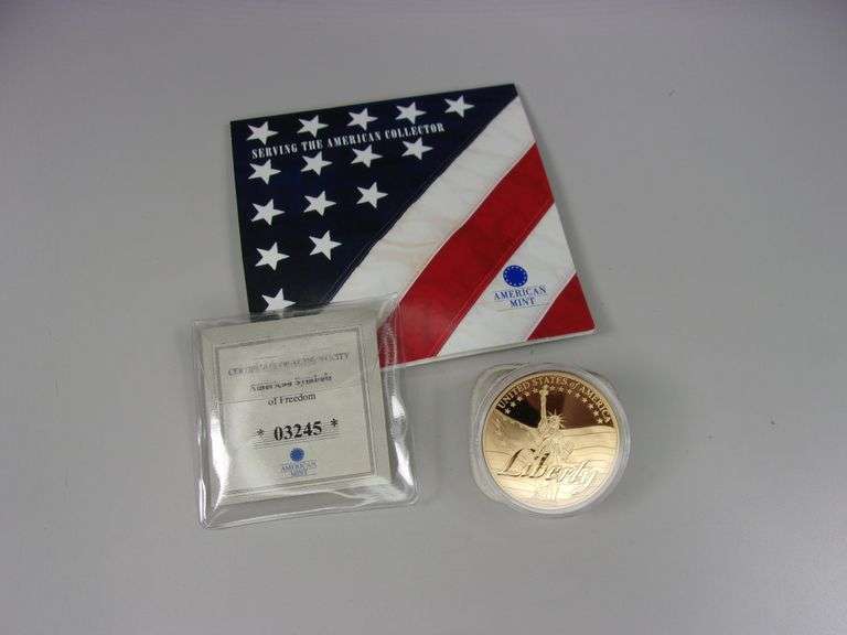 AMERICAN MINT AMERICAN SYMBOLS OF FREEDOM - LIBERTY 2015 24KT LAYERED ...