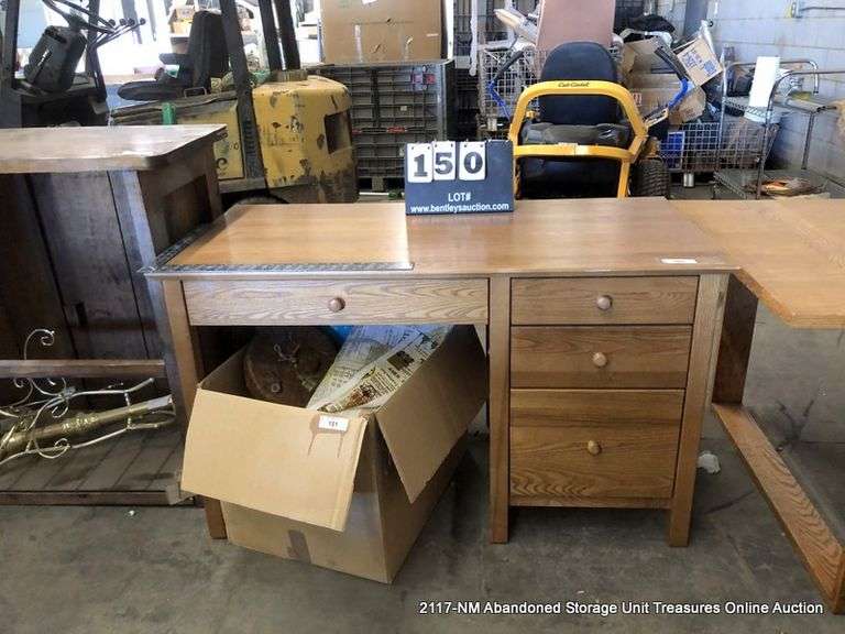 WOOD 4 DRAWER DESK - Bentley & Associates, LLC