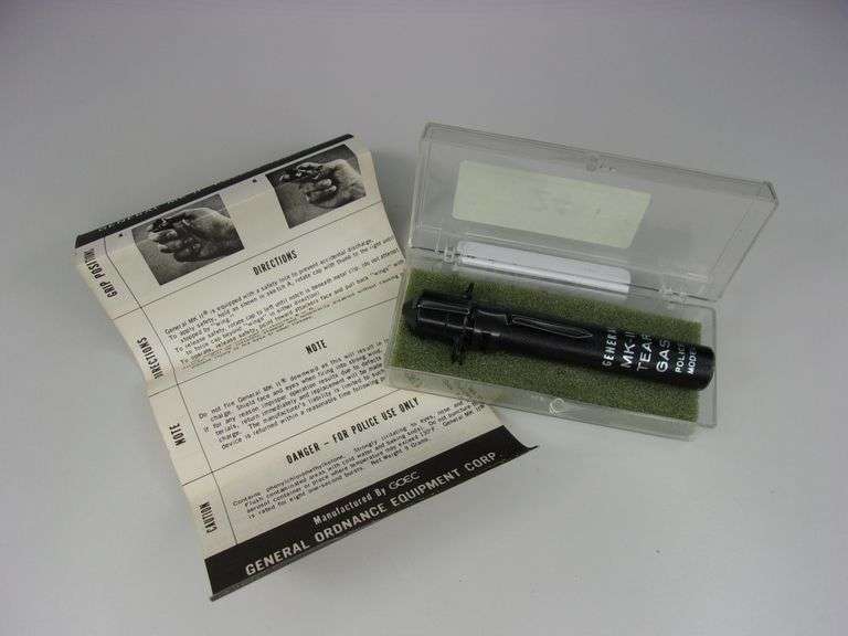 GENERAL MK IV CHEMICAL MACE MK2 TEAR GAS POLICE MODEL Bentley & Associates, LLC
