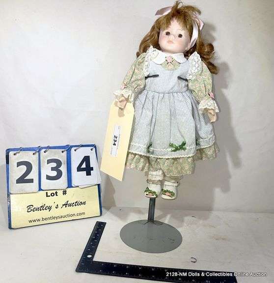 PORCELAIN DOLL **STAND NOT INCLUDED** USED, AS IS Bentley
