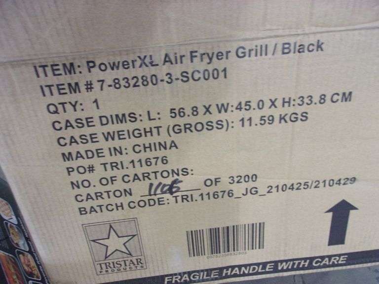 POWER XL AIR FYER GRILL MODEL BAFO002G1 Bentley & Associates, LLC