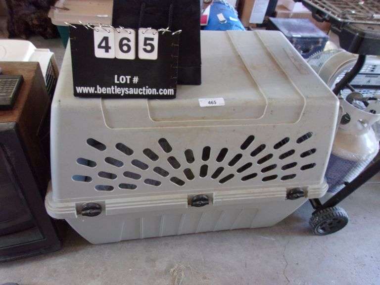 LARGE PLASTIC DOG KENNEL GREY Bentley & Associates, LLC