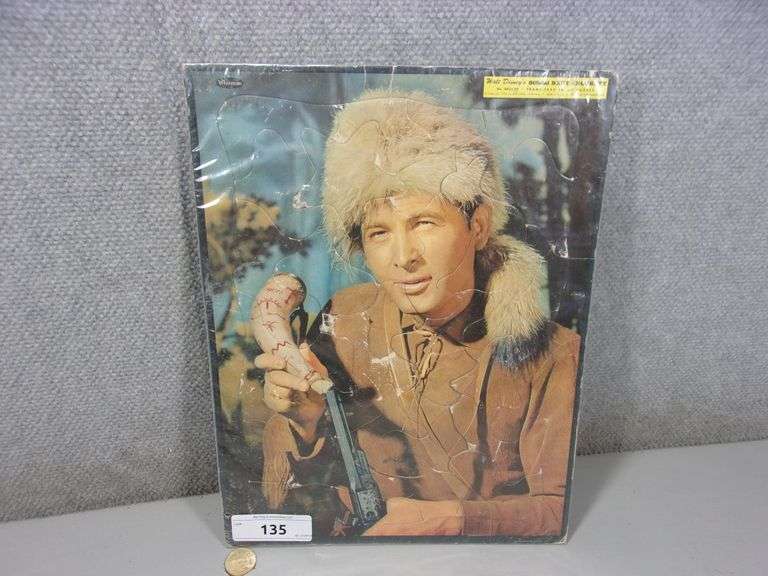 DAVY CROCKETT 1955 DISNEY PUZZLE - GREAT PIC OF FESS PARKER - FRAME ...