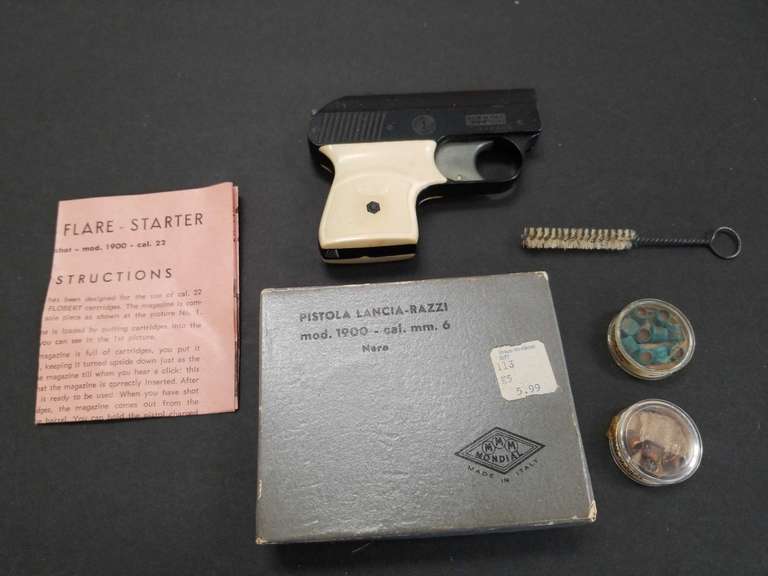 Pistola Lancia Razzi Model 1900 flare starter Pistol in box, Made in Italy BidAssets Online Pistola Lancia Razzi Model 1900 flare starter Pistol in box, Made in Italy BidAssets Online