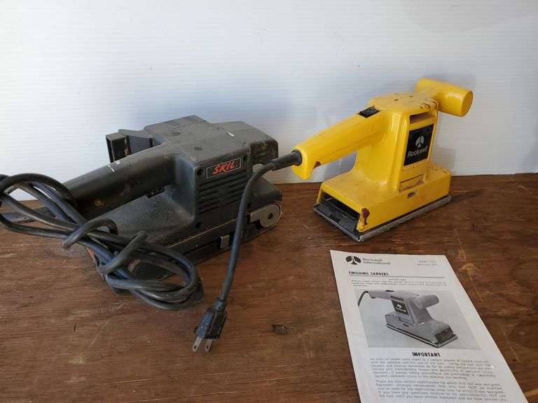 Rockwell finishing sander and Skill belt sander BidAssets Online