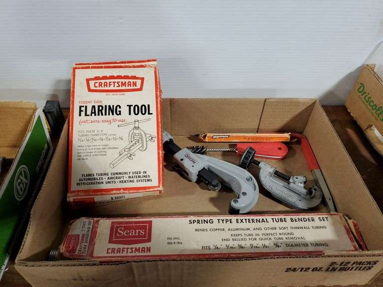 Craftsman flaring tool, Rigid pipe cutter, tube bender set BidAssets