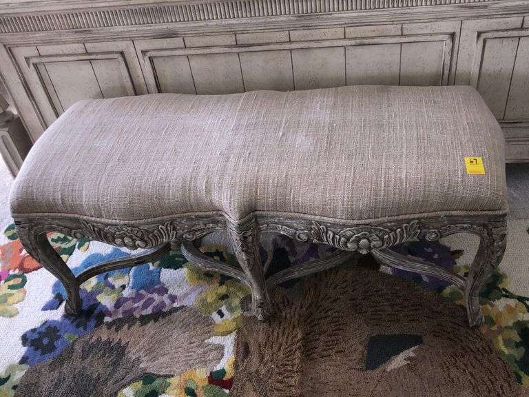 Furniture Classics Limited 48x20x19 upholstered bench with 6 legs Bid