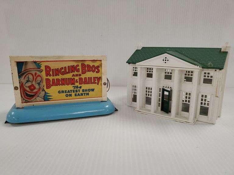 RARE 1949 American Flyer Ringling Bros and Barnum & Bailey Circus billboard and Plasticville