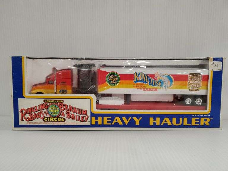 KLine Ringling Bros Barnum & Bailey Circus Flat Car (K665602) with tractor trailer "King Tusk