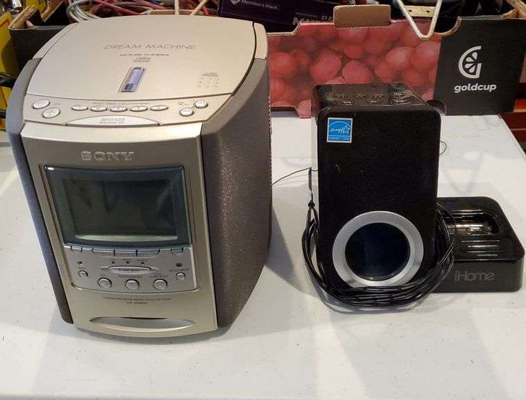Sony dream machine with CD R/RW playback & iHome Ipod alarm clock Bid