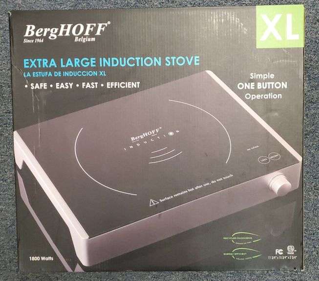 BergHoff extra large induction stove 1800 watts new in box BidAssets