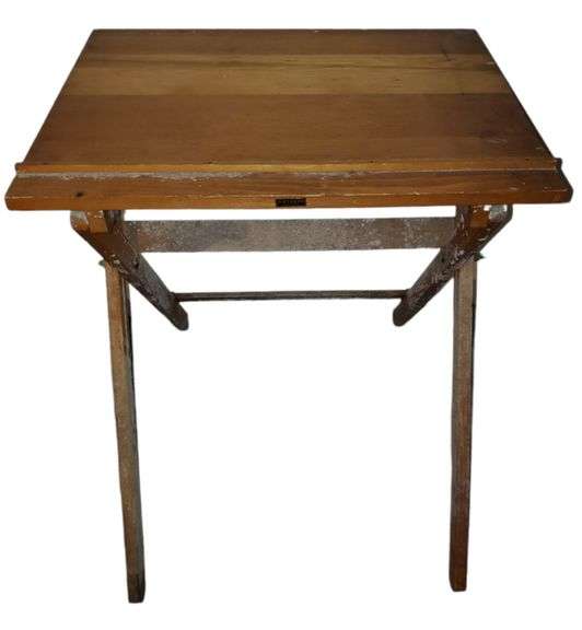 Dietzgen portable wood folding drafting/ art table measures 21x 26 x