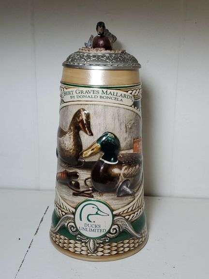 Décoie Antique Poule Colvert Bert Graves Vers 1905 - Patine Incroyable - Décoration Vintage