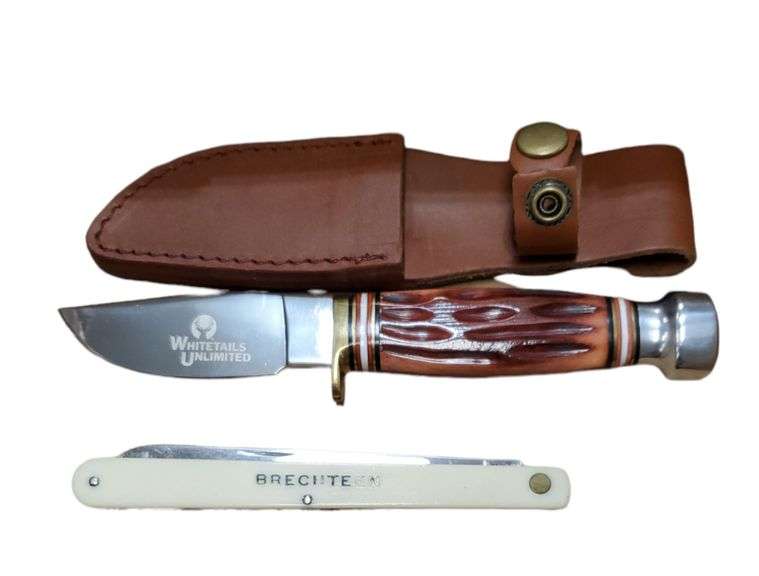 Whitetails Unlimited hunting knife, Brechteen Co produce knife
