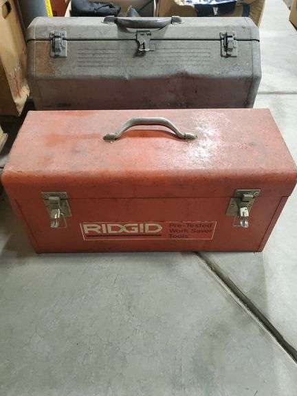 Foldable tool box and a Ridgid tool box with some tools included - Bid ...