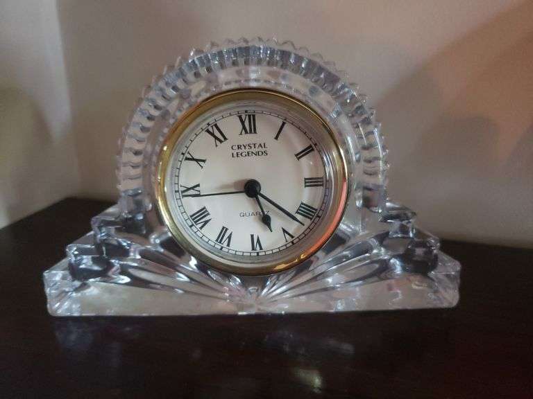 Crystal Legends quartz clock, crystal photo display, staiger quartz clock BidAssets Online