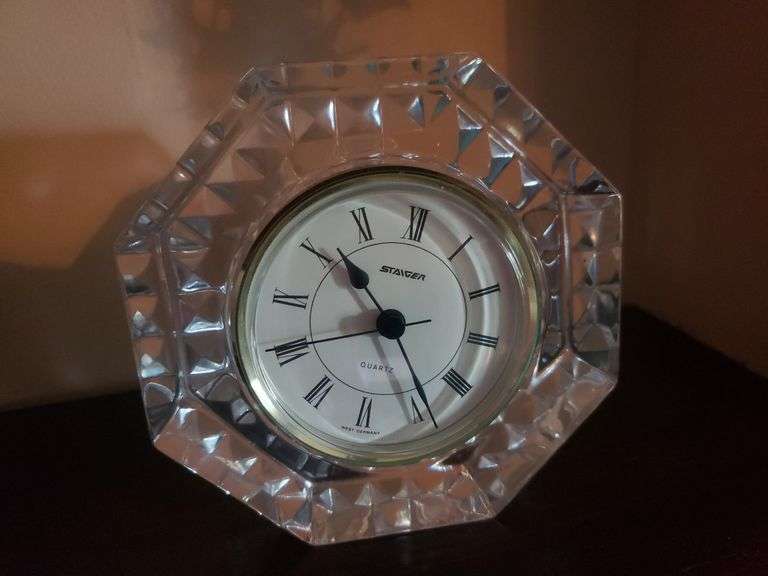 Crystal Legends quartz clock, crystal photo display, staiger quartz