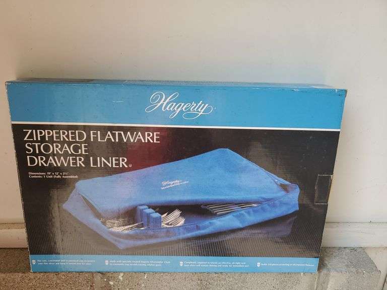 Hagerty zipped Flatware storage drawer liner. X2 BidAssets Online