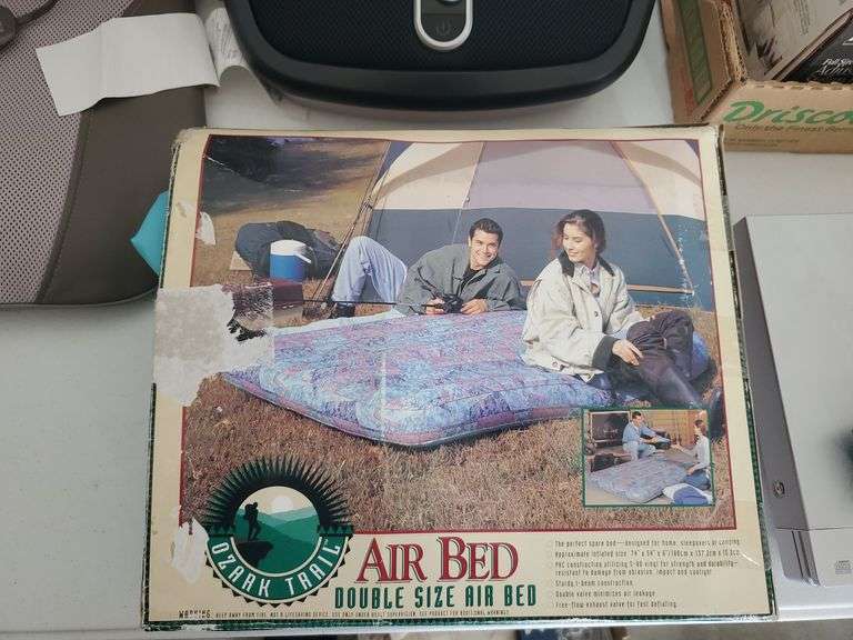Ozark trail double size are bed. Inflated size is approx 74"x54"x6