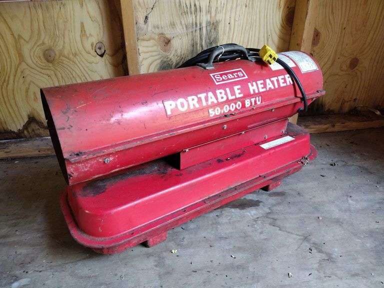 Sears portable 50,000 BTU kerosene torpedo heater BidAssets Online