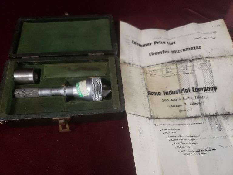 Lufkin chamfer micrometer gage BidAssets Online Auctions