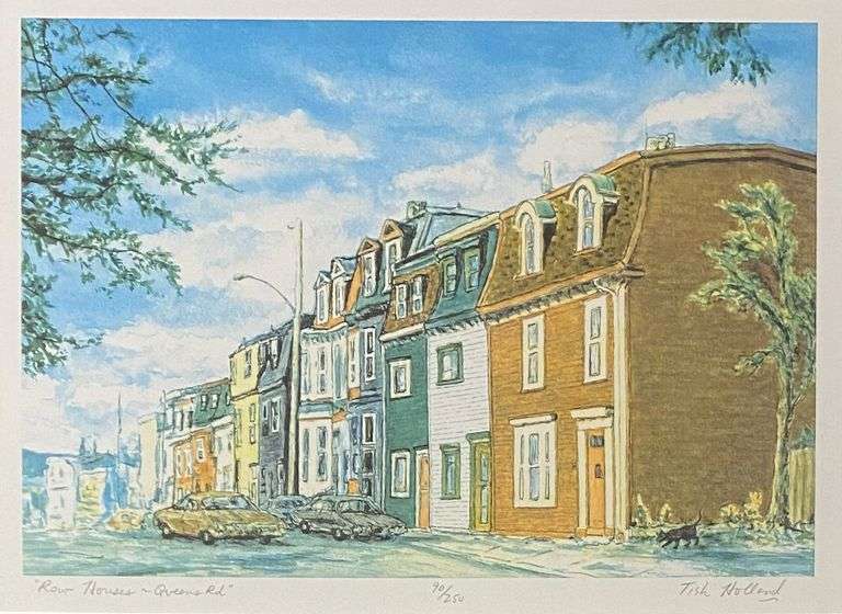 'Row Houses on Queens Road' by Tish Holland Bartlett Auctions Inc.