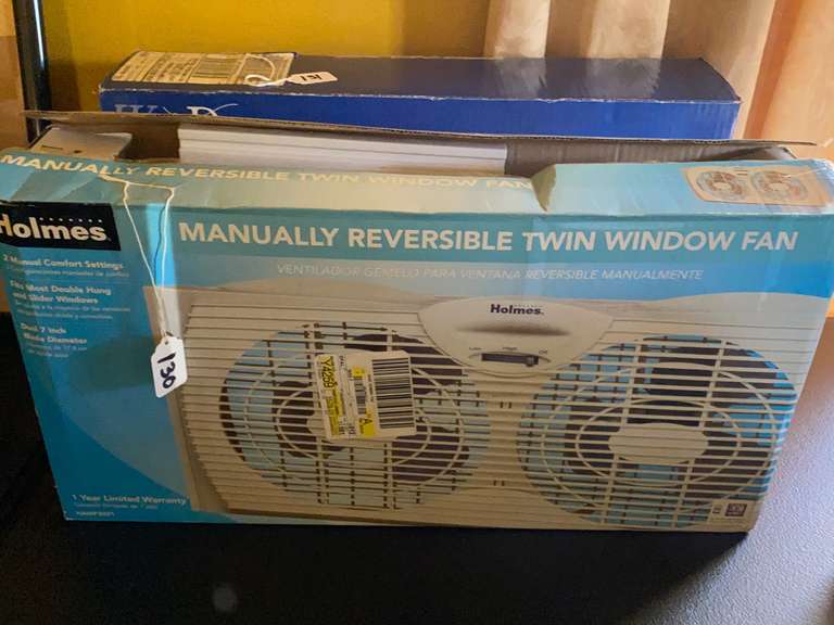 Holmes Manually Reversable Twin Window Fan Bartkus Auctioneers