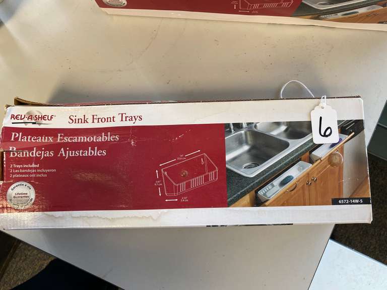 RevA Shelf Sink Front Trays Bartkus Auctioneers
