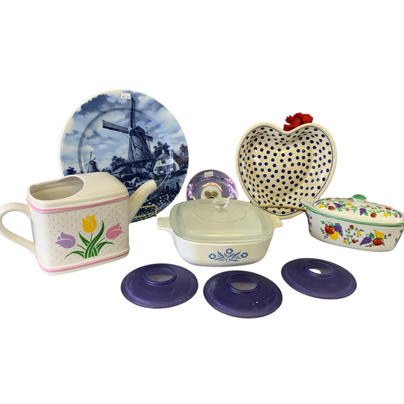 CorningWareButter DishDecorative PlatesPitcher Bartkus Auctioneers