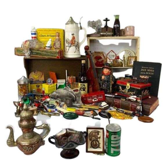 Junk Drawer LOT Antique Pocket Knives Ink Pens Marbles