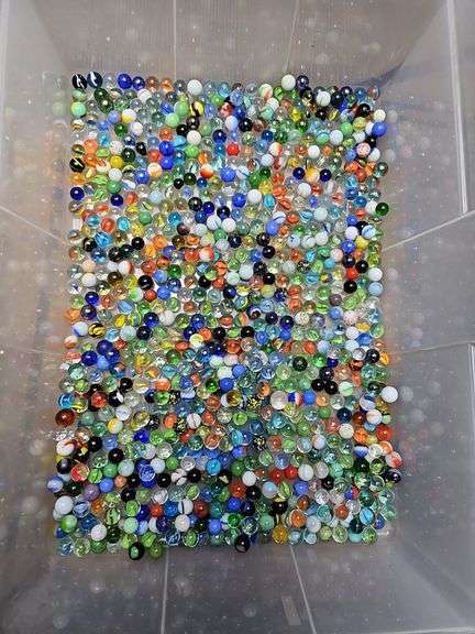 Mixed Vintage Estate Marbles Swirls Uranium UNsorted LOT
