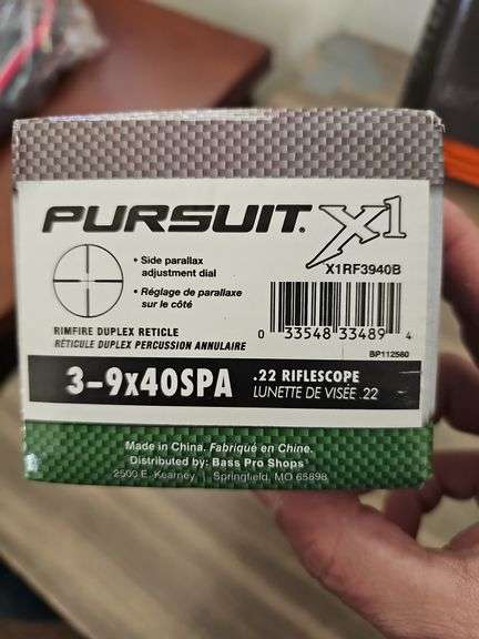 Pursuit 3-9x40 22 rifle scope