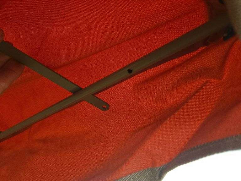 Bass pro shop mesh back Canopy chair. Missing a screw on Canopy