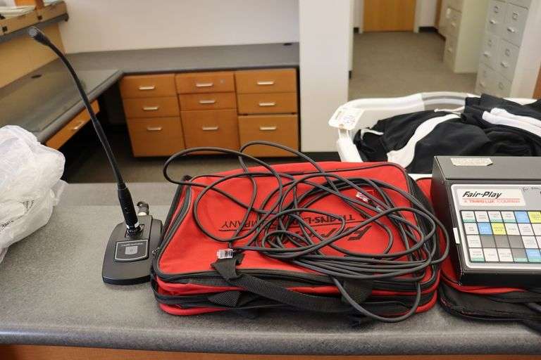 FairPlay score board controller with microphone & carrying bags