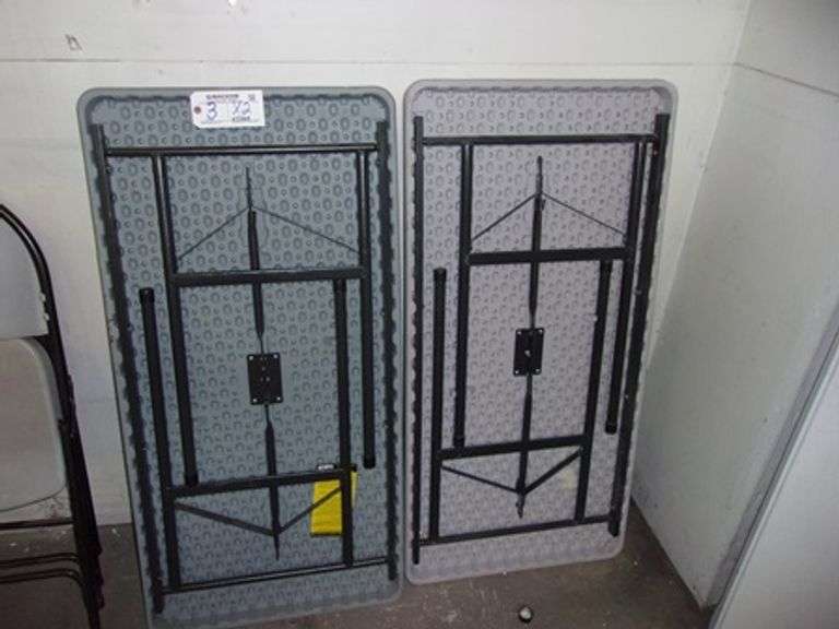 Times 2 48" x 24" folding tables Backes Commercial Auctioneers