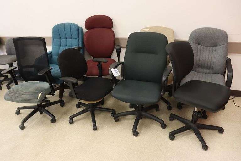 All to go assorted office chairs Backes Commercial Auctioneers