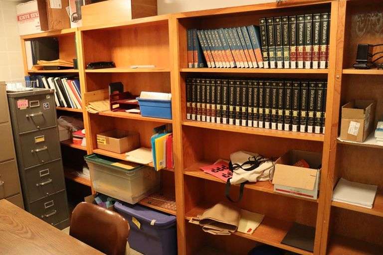 Upper room to go file desk, chair and books Backes