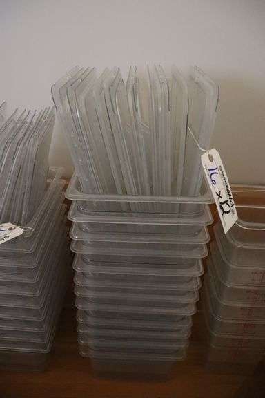 Times 12 - 1/2 x 6" acrylic inset pans with lids