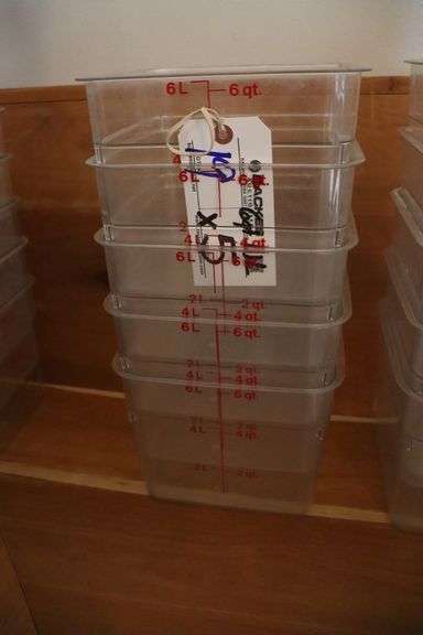 Times 5 - 6 quart acrylic food storage containers - no lids
