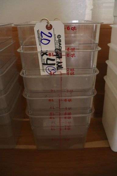 Times 5 - 6 quart acrylic food storage containers - no lids