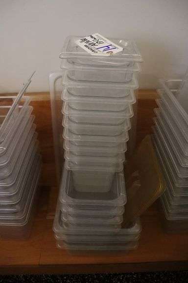 All to go - Assorted cracked or chipped acrylic inset pans & lids