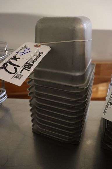 Times 12 - 1/6 x 6" stainless inset pans - no lids